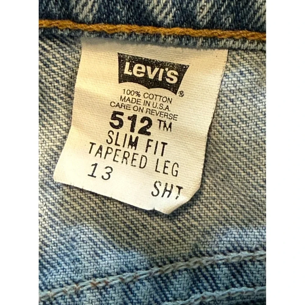 Vintage Levis 512 Jeans Womens‎ 13 SHT Light Wash Denim Slim Tapered USA 90's